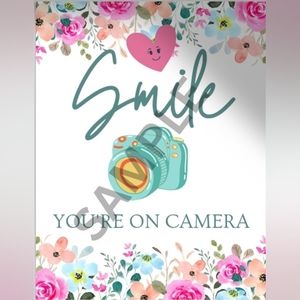 "Smile You're On Camera" and "Do Not Enter" Posters